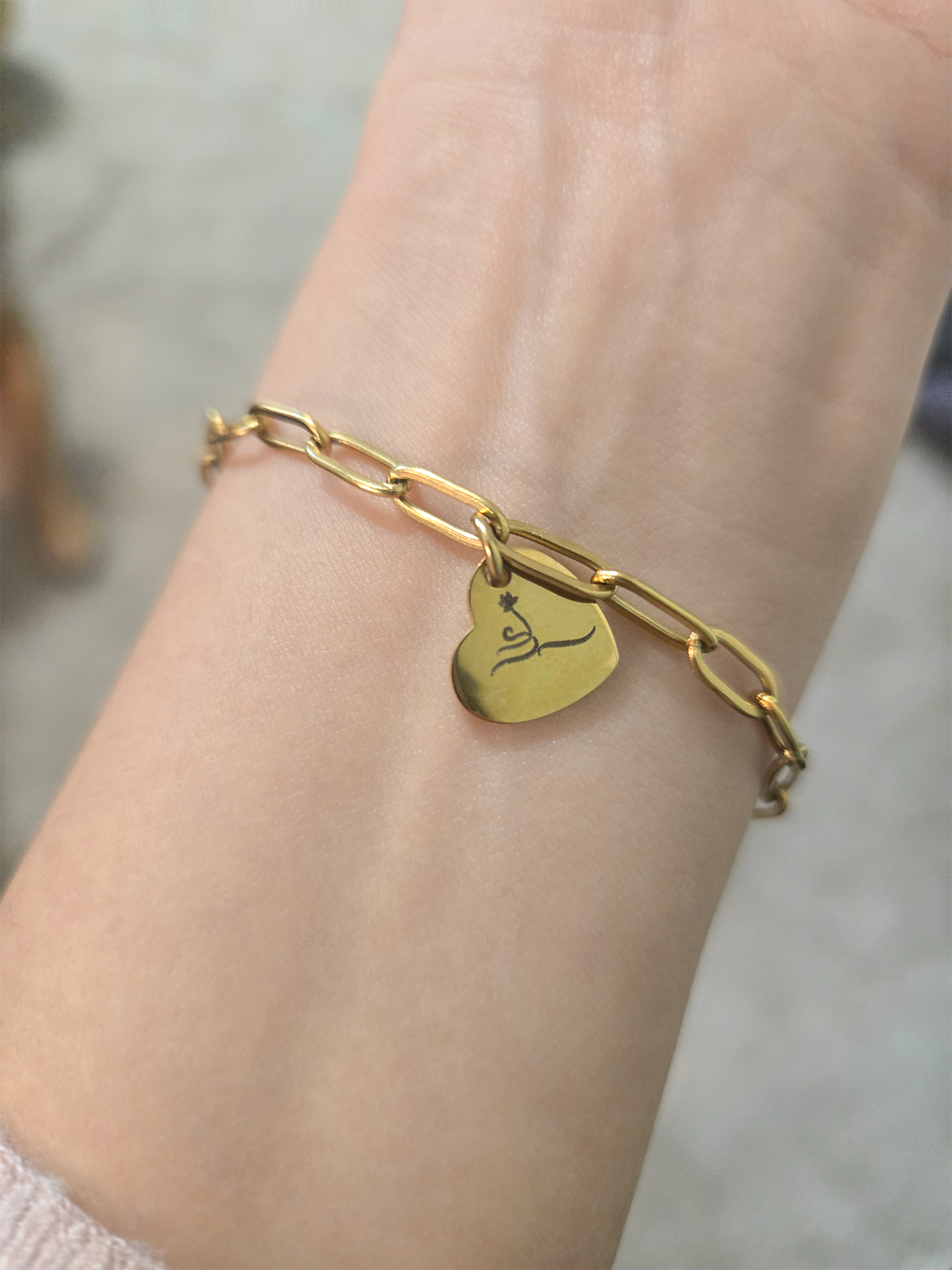 Signature Initial Heart Bracelet