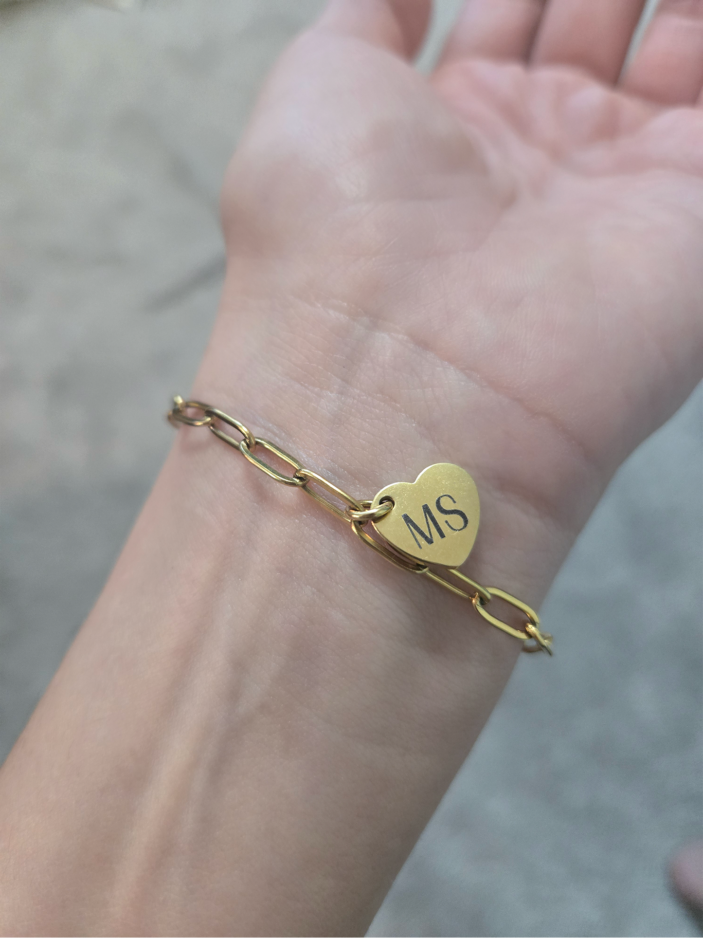 Signature Initial Heart Bracelet