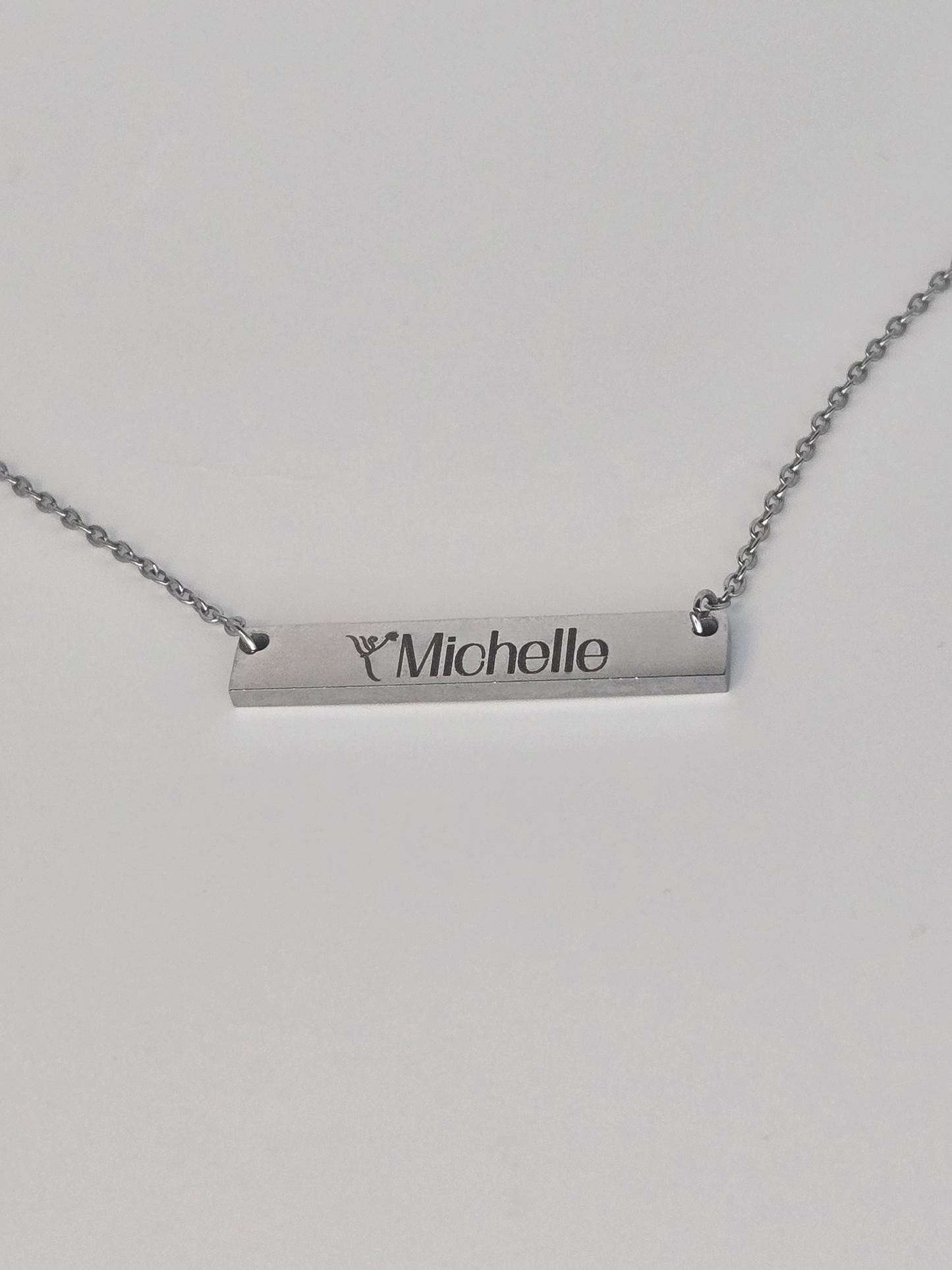 Engraved Signature Bar Necklace