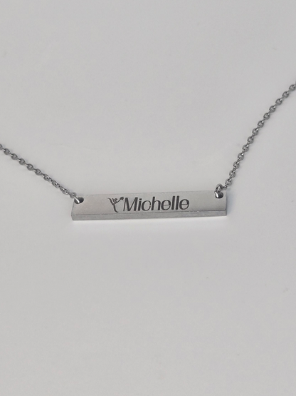 Engraved Signature Bar Necklace
