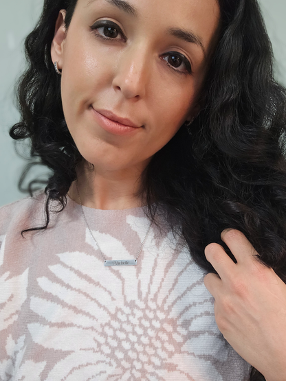 Engraved Signature Bar Necklace